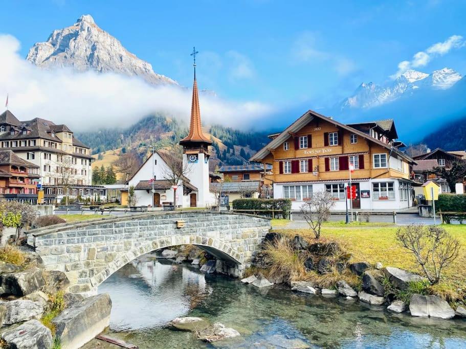 Cozy Apartment In Vintage House In Kandersteg Exterior photo
